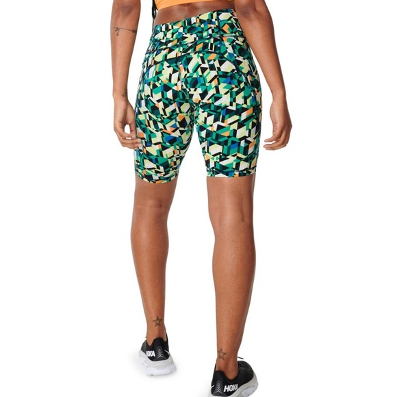 Sweaty Betty Power High Waist Pocket 9” Biker Shorts Geo Maze Print Size Small - Picture 6 of 9